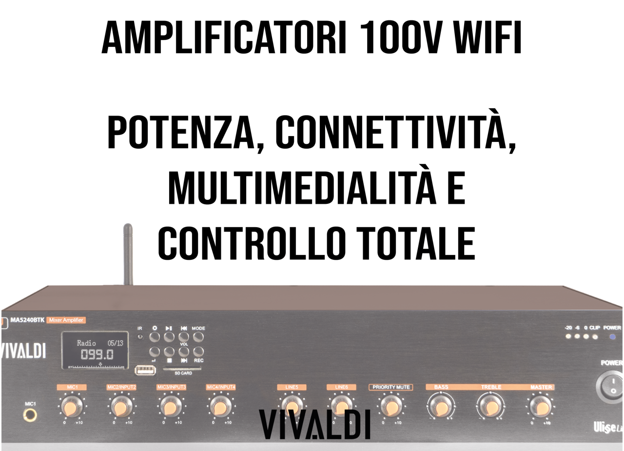 100V WiFi amplifiers designed for professionals.