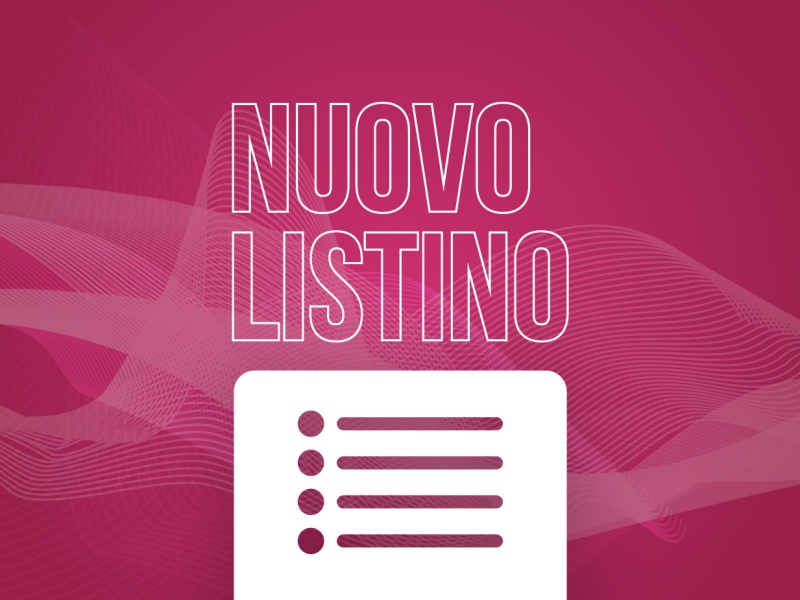 Listino prezzi aggiornato al 1 Luglio 2026