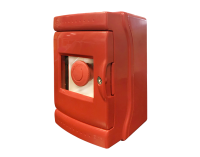 Emergency snap button on red box
