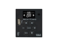 Vivaldi Giove iFREEMK3.B (black color) In-wall stand alone amplifier for multiroom audio applications, with Bluetooth 5.0, DAB+, standard 60mm round or square in-wall electrical box, RS485 control port
