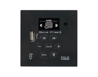 Multiroom stand-alone da parete (standard Europeo, 70mm) con RS485 per integrazioni domotiche, amplificazione stereo, microfono, con radio DAB, radio FM, Usb e Bluetooth integrati