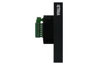 TOUCH version of audio multimedia device, for home automation integration, stereo amplifier, microphone, with integrated sources and player