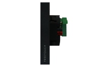 TOUCH version of audio multimedia device, for home automation integration, stereo amplifier, microphone, with integrated sources and player