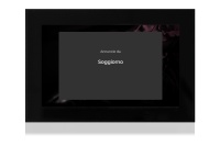 TOUCH version of audio multimedia device, for home automation integration, stereo amplifier, microphone, with integrated sources and player