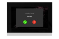 TOUCH version of audio multimedia device, for home automation integration, stereo amplifier, microphone, with integrated sources and player