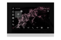 TOUCH version of audio multimedia device, for home automation integration, stereo amplifier, microphone, with integrated sources and player