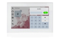 TOUCH version of audio multimedia device, for home automation integration, stereo amplifier, microphone, with integrated sources and player