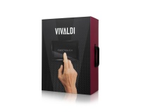 TOUCH version of audio multimedia device, for home automation integration, stereo amplifier, microphone, with integrated sources and player
