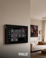 versione TOUCH del dispositivo multimediale audio, per integrazioni domotiche, amplificazione stereo, microfono, con sorgenti e player integrati