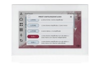 versione TOUCH del dispositivo multimediale audio, per integrazioni domotiche, amplificazione stereo, microfono, con sorgenti e streamer integrato