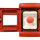 Emergency snap button on red box